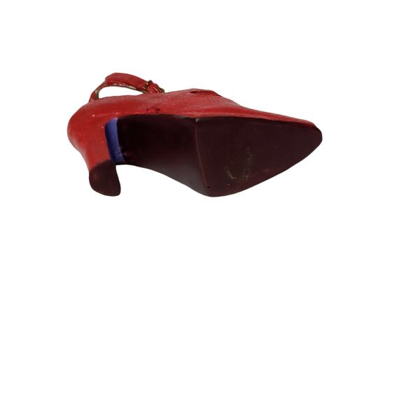 Red Stiletto High Heel Shoe Mini Figurine Fashion Collectible Rare Vintage - Picture 6 of 10